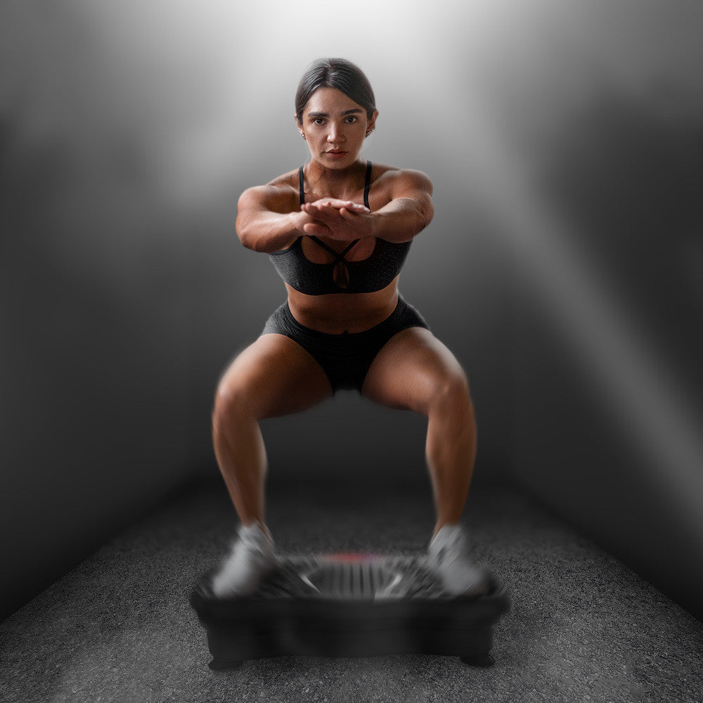 Plateforme Vibrante Électrique Fitness Bluetooth avec Élastiques