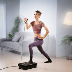 Plateforme Vibrante Électrique Fitness Bluetooth avec Élastiques