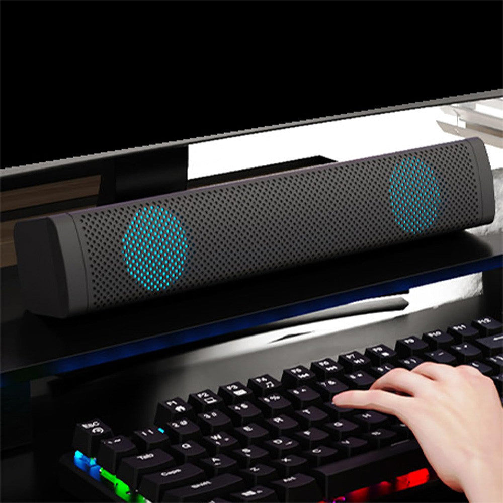 Barre de son PC RGB : Enceinte bureau, ordinateur portable, Jack et USB