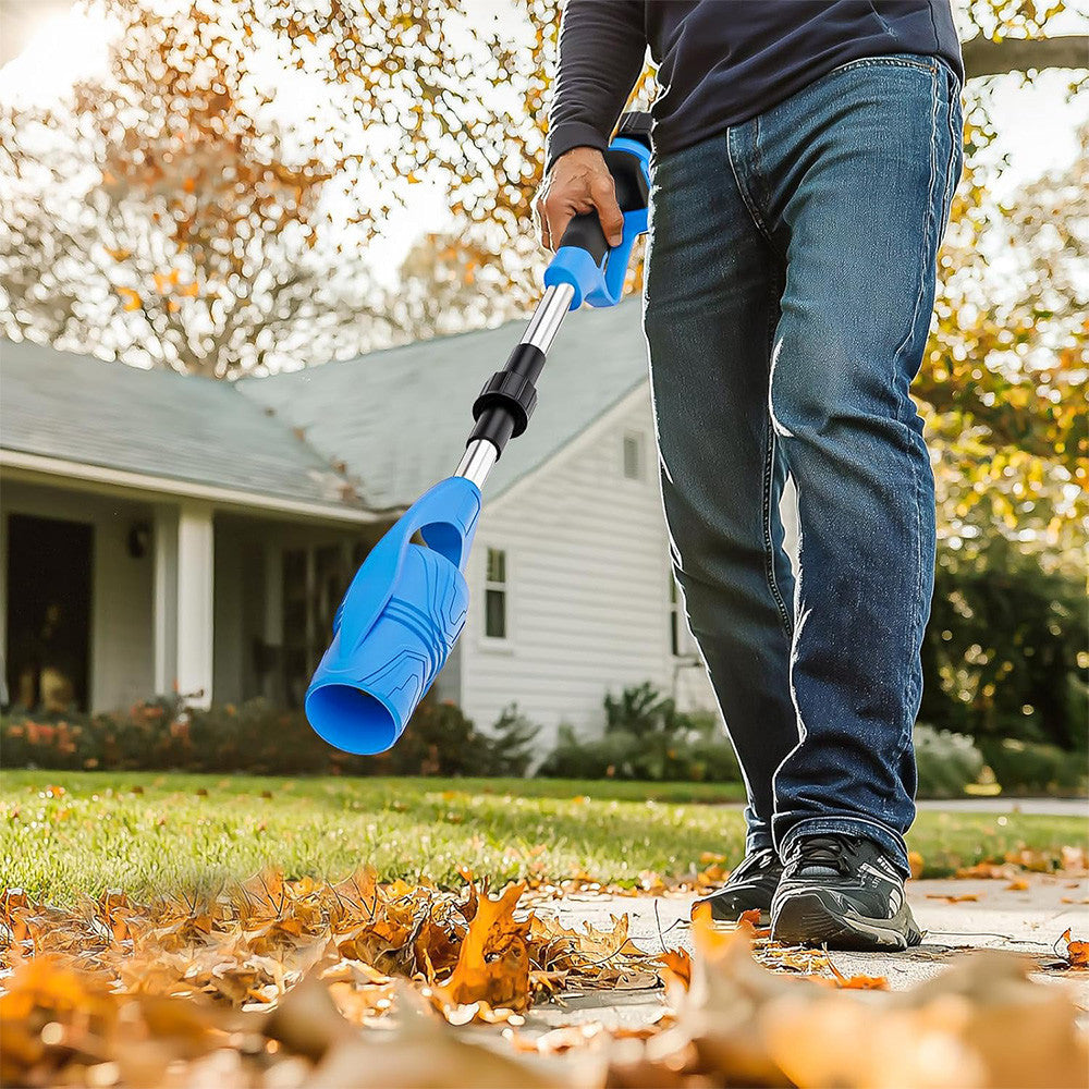 Souffleur sans fil à batterie 24V pliable, portable pour jardin et feuilles.