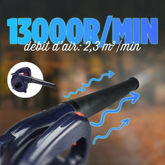 Souffleur et aspirateur électrique 600W pour jardin, ramasse-feuilles.
