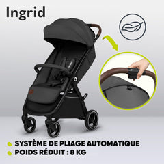 Poussette LIONELO INGRID 6-48 mois Pliable Dossier et repose-pieds réglables