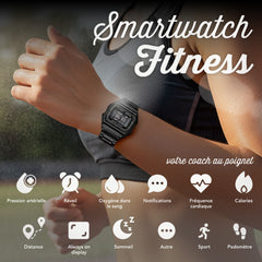 Smartwatch I6 IP68, écran 2,4 cm, GPS, podomètre, suivi du sommeil