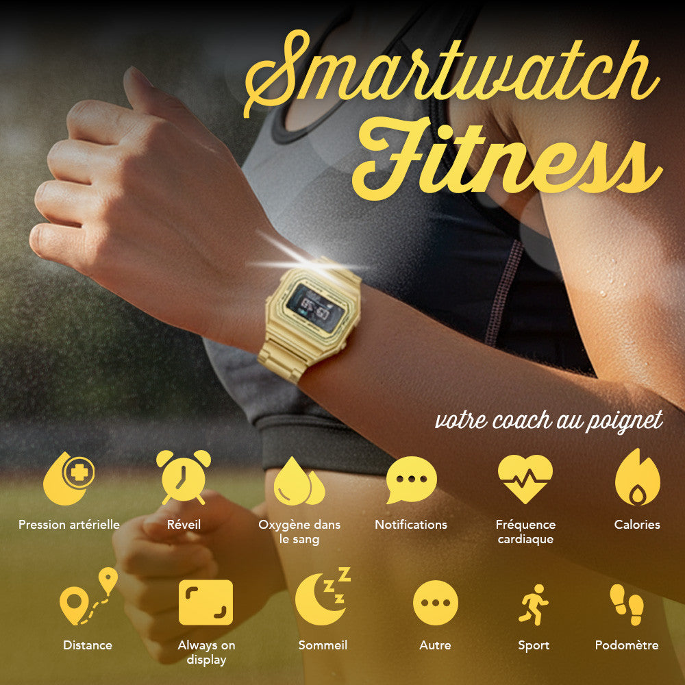 Smartwatch I6 IP68, écran 2,4 cm, GPS, podomètre, suivi du sommeil