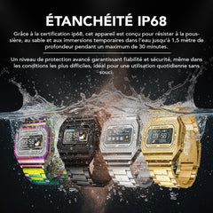 Smartwatch I6 IP68, écran 2,4 cm, GPS, podomètre, suivi du sommeil