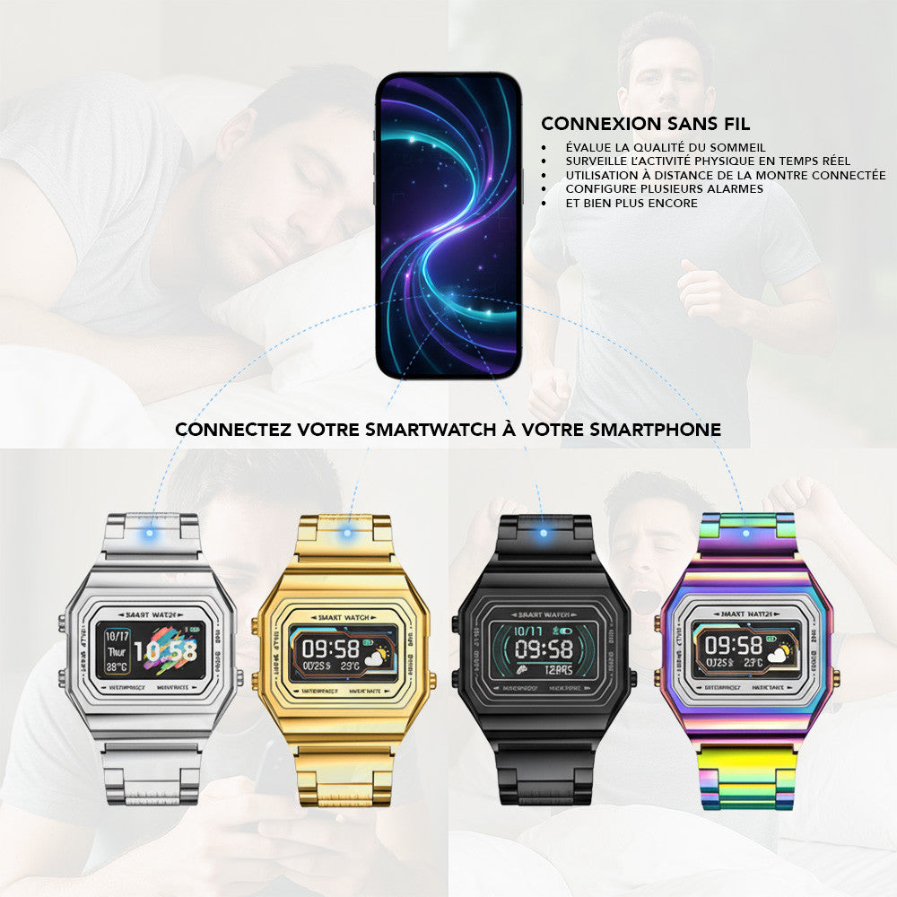 Smartwatch I6 IP68, écran 2,4 cm, GPS, podomètre, suivi du sommeil