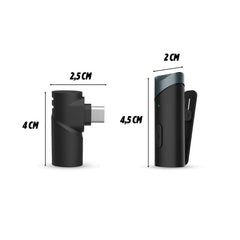 Microphone sans fil Type-C – Autonomie 6 heures, portée 10-15 m