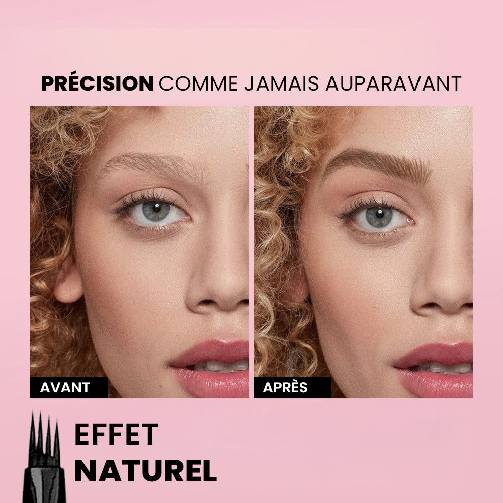 2X Crayon Sourcils et Barbe Microblading Waterproof – Stylo à Effet Naturel