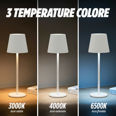 Lampe LED de table 36 cm rechargeable Touch 2W Lumière réglable 3000K-6000K USB
