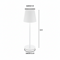 Lampe LED de table 36 cm rechargeable Touch 2W Lumière réglable 3000K-6000K USB