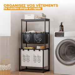 Panier à linge pliable et gain de place