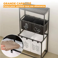 Panier à linge pliable et gain de place
