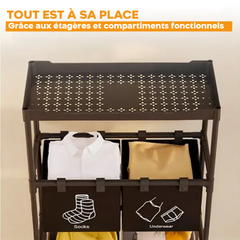 Panier à linge pliable et gain de place