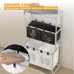 Panier à linge pliable et gain de place