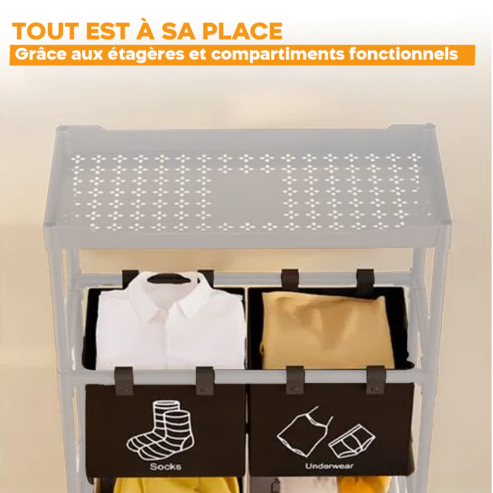 Panier à linge pliable et gain de place