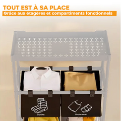 Panier à linge pliable et gain de place