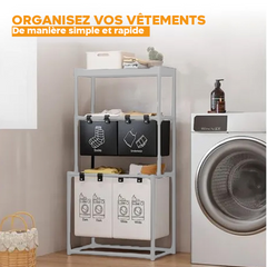 Panier à linge pliable et gain de place