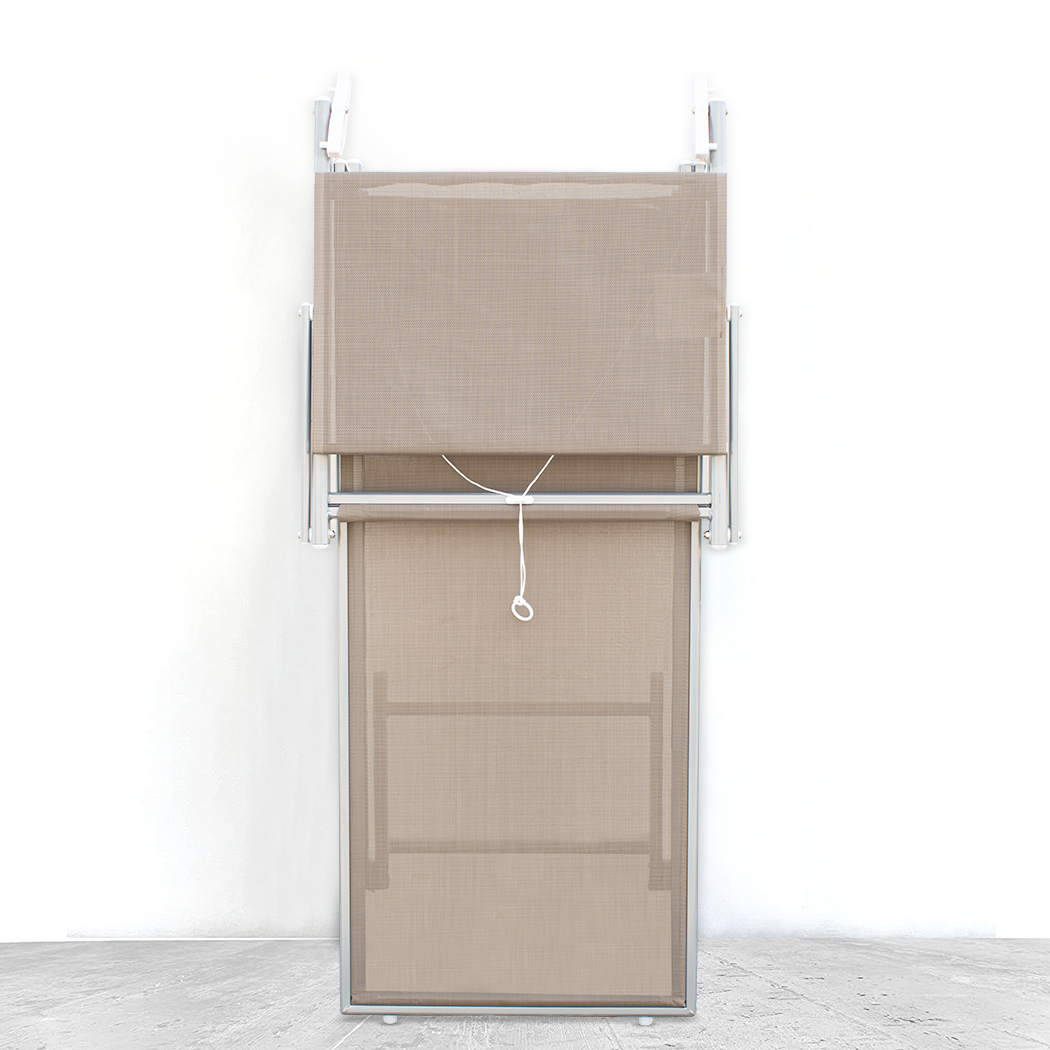 Lit de soleil LUXURIOUS avec parasol en aluminium, dossier inclinable 180x60x40
