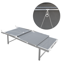 Lit de soleil LUXURIOUS avec parasol en aluminium, dossier inclinable 180x60x40