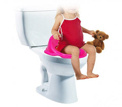 11107 - siège toilette enfant / ergonomique WC - dossier haut - double poignée