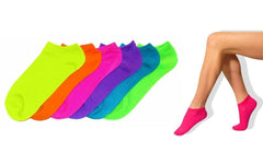 N703-1 - Pack de 6 paires de chaussettes SUMMER NEON femme Taille 35 / 40