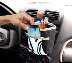 72676 - Pochette rempli de plume - organisateur voiture 2 poches - Avec crochet 