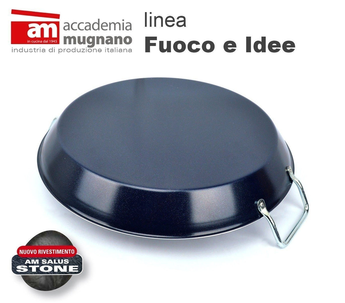 236 FIPLA - Poêle conique antiadhésive - Poéle à paella - Effet pierre - 36 cm