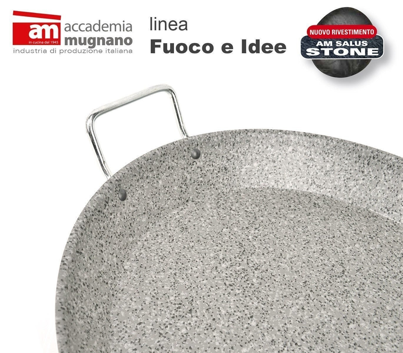 236 FIPLA - Poêle conique antiadhésive - Poéle à paella - Effet pierre - 36 cm