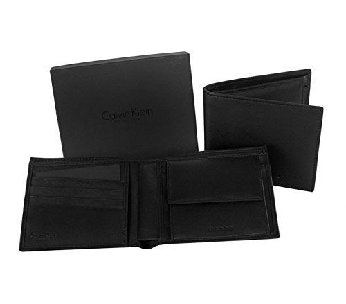 S07- Portefeuille en cuir noir - Calvin Klein pour les hommes