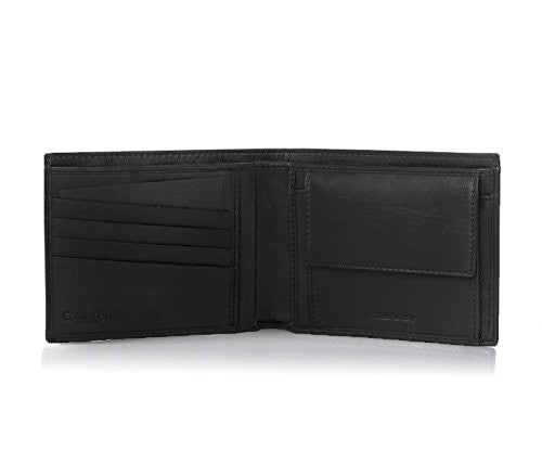 S07- Portefeuille en cuir noir - Calvin Klein pour les hommes