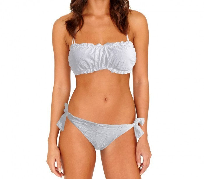 KL281 Maillot de bain bikini bandeau mod. Flavor motif floral par MWS AHEAD