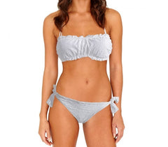 KL281 Maillot de bain bikini bandeau mod. Flavor motif floral par MWS AHEAD