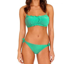 KL281 Maillot de bain bikini bandeau mod. Flavor motif floral par MWS AHEAD