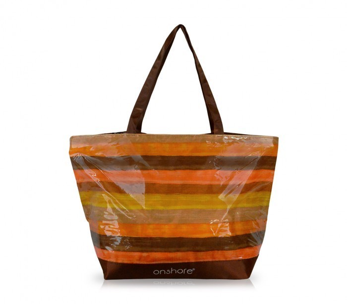 58227- Sac de plage modèle Onshore Amira - Rayures - complètement étanche
