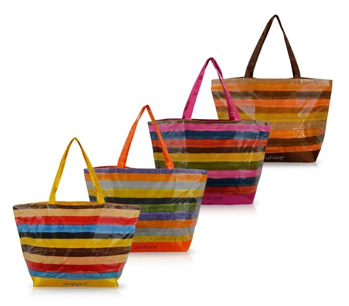 58227- Sac de plage modèle Onshore Amira - Rayures - complètement étanche
