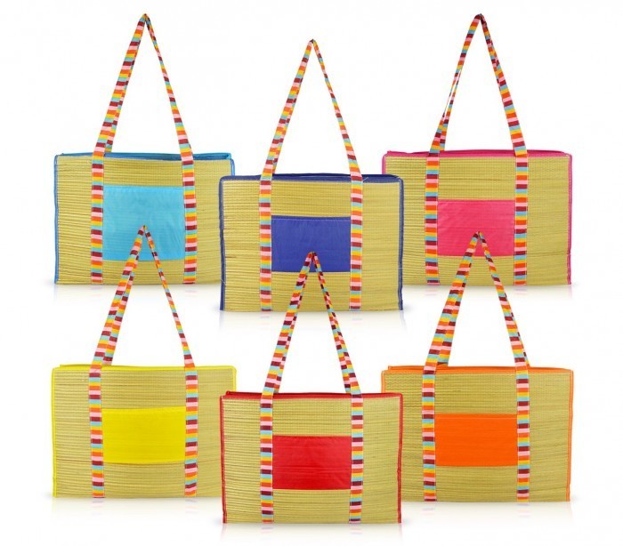 65147 - Sac de plage paille et tissu - modèle Aisha Bio - Onshore