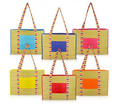 65147 - Sac de plage paille et tissu - modèle Aisha Bio - Onshore