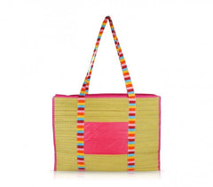 65147 - Sac de plage paille et tissu - modèle Aisha Bio - Onshore
