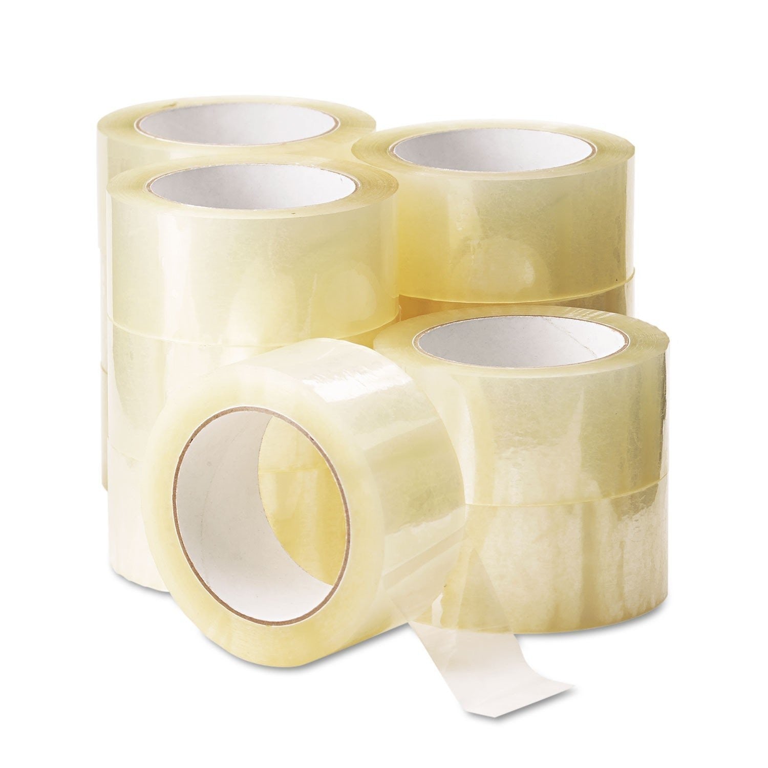 6 pcs ruban adhésif d'emballage de 50 mm x 132 mètres TRANSPARENT 