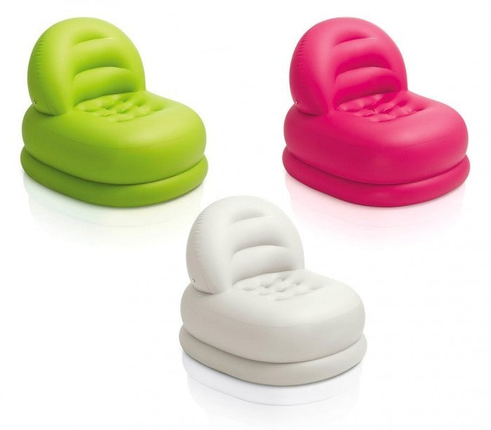 68592 - Fauteuil gonflable avec dossier en trois couleurs - INTEX