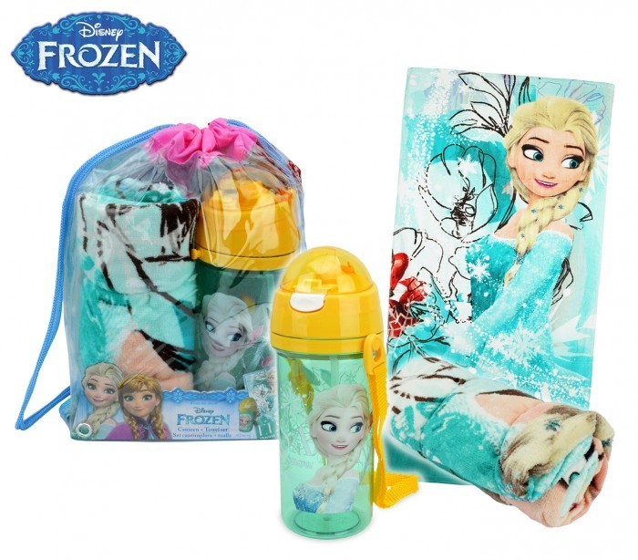 WD17015 - Sac de plage la Reine des Neiges comprenant (bouteille et serviette)