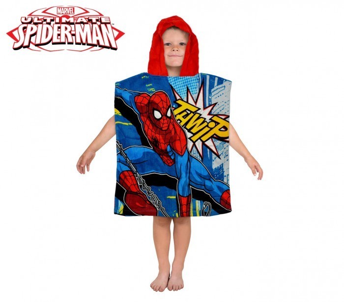 MV92261 - Peignoir avec capuche en coton - Spiderman 120x60cm