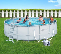 56066- Piscine structurée ronde - Bestway - 457 x 91 cm avec kit de nettoyage 