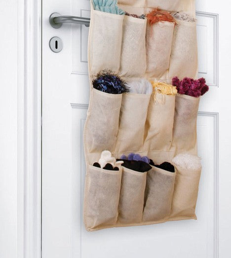 Rangement et organisateur de maquillage pour porte avec un espace de miroir