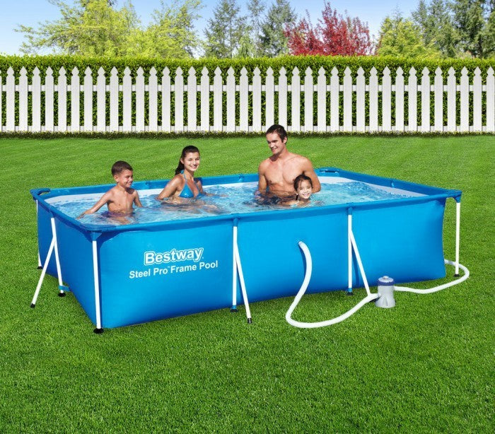 56411 - Piscine de structure de masse avec moteur - Bestway - 300 x 201 x 66 cm