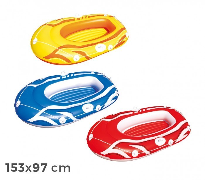 61050 - Canot pneumatique en 3 couleurs 155x93cm pour les enfants et les adultes