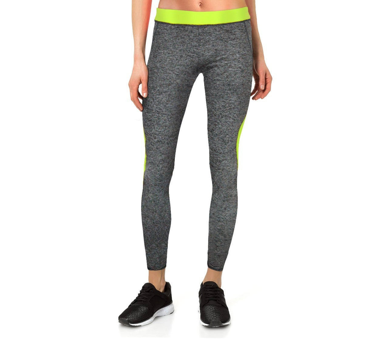  KZ151 - Leggings tissu technique aux chevilles - sport femme