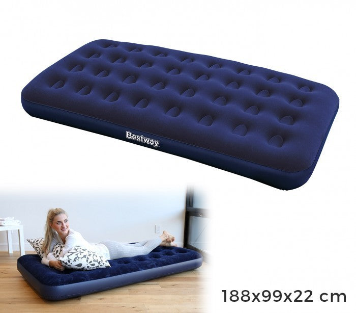 67001- Matelas gonflable 2 places Bestway floqués 188x99x22 cm bleu