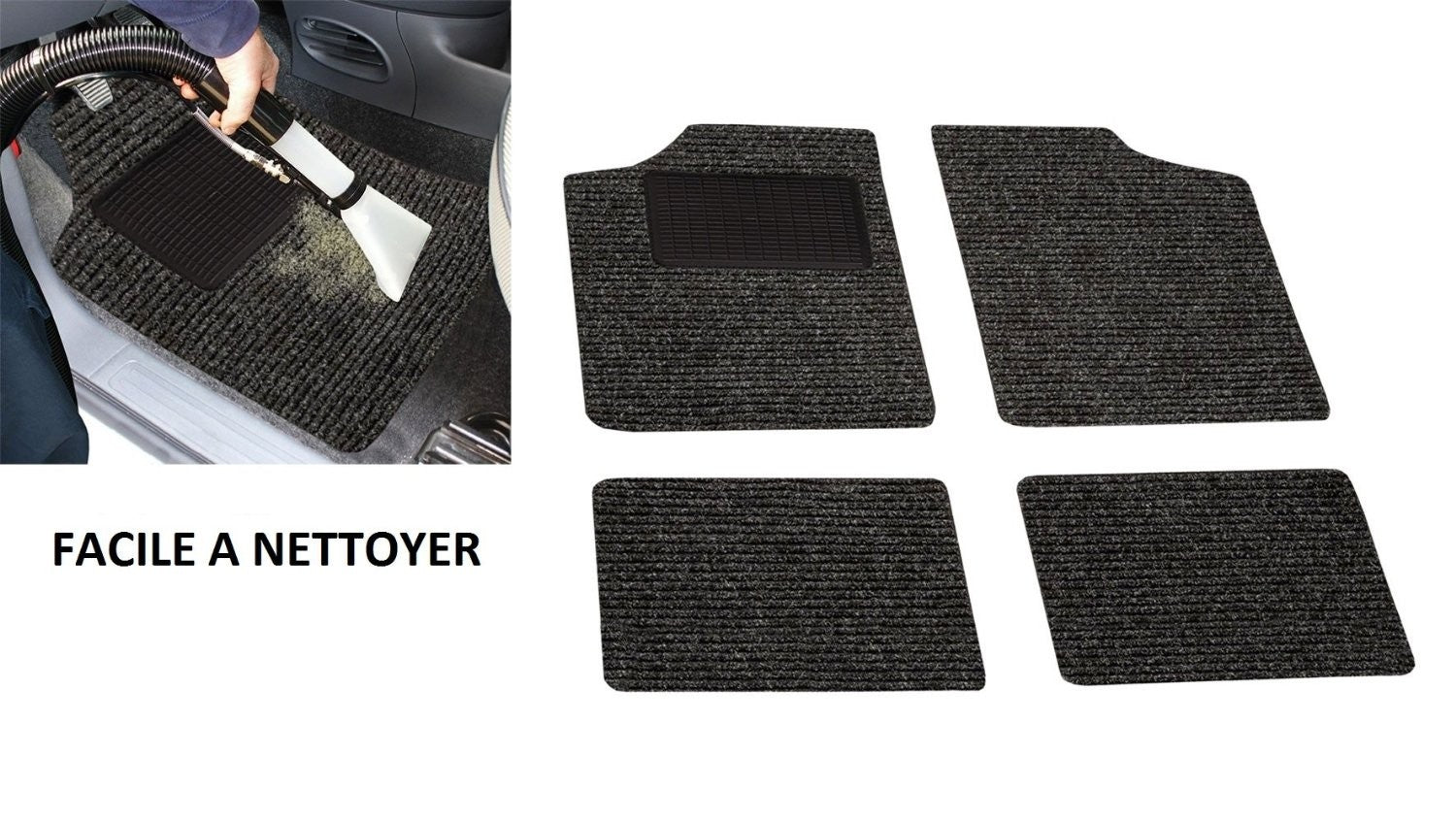 Ensemble de quatre tapis de voiture universels