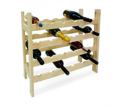 84158 -plateau en bois naturel pour 24 bouteilles de vin